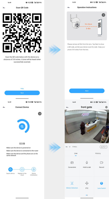 Cámara de seguridad WiFi con batería solar 1296P, rotación de 360°, detección de humanoides inalámbrica, alarma con sirena y sirena.