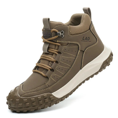 Zapatos de seguridad para hombre, de caña alta, cómodos, con suela blanda, antiimpactos y resistentes a perforaciones, botas de trabajo para obras de construcción.