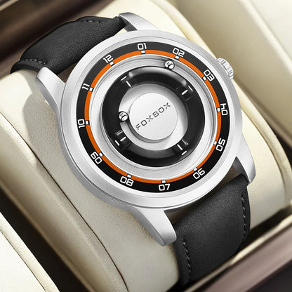 Relojes de pulsera de cuarzo para hombre Foxbox 2025 de lujo, creativos, con cuentas deslizantes, a la moda, impermeables, con fuerza magnética, reloj para hombre, Reloj.