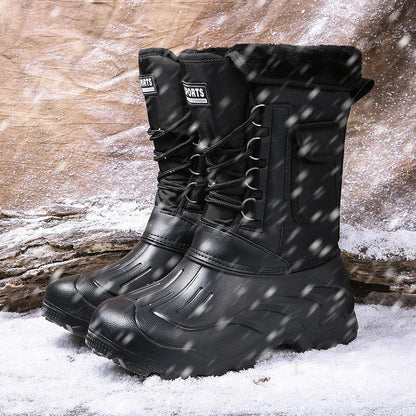 Botas de nieve de invierno para hombre, zapatos para pescar al aire libre, zapatos de trekking para la nieve, nuevas zapatillas de deporte para caminar al aire libre y pescar, botas para hombre 2024