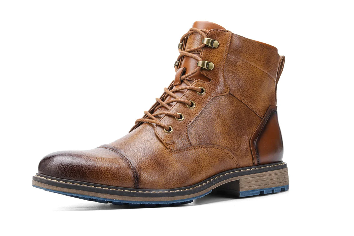 Botas retro para hombre, talla 7-13, moda 2023, cómodas botas de cuero para primavera.