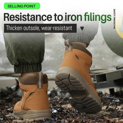 Botas de trabajo de seguridad de invierno para hombre y mujer, tallas 47 y 48, impermeables, ligeras, con puntera de acero, calzado de seguridad protector para hombre.