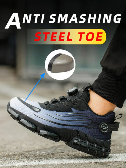 Work Safety Shoes Men Women Steel Toe Sneakers Air Cushion Indestructible Security Protection Safety Boots Size 47 48 Footwear