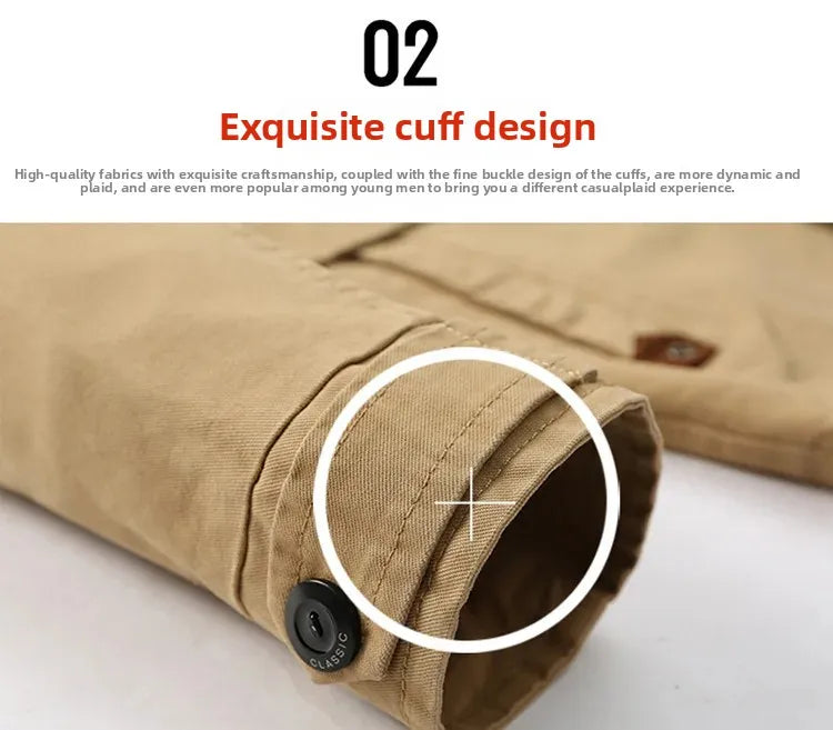 Chaqueta informal de algodón puro lavado para hombre, estilo primavera/otoño, ligera, cortavientos juvenil y a la moda. Abrigo ligero de verano.