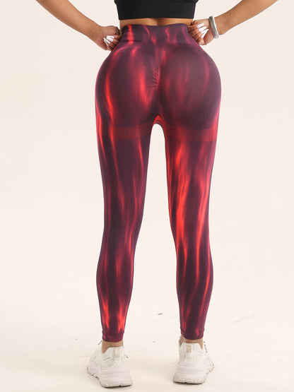 Women's Aurora Tie Dye Leggings High Waisted Butt Lifting Seamless Workout Tight Pants Comfort&Stretchy Fitness Yoga Leggings