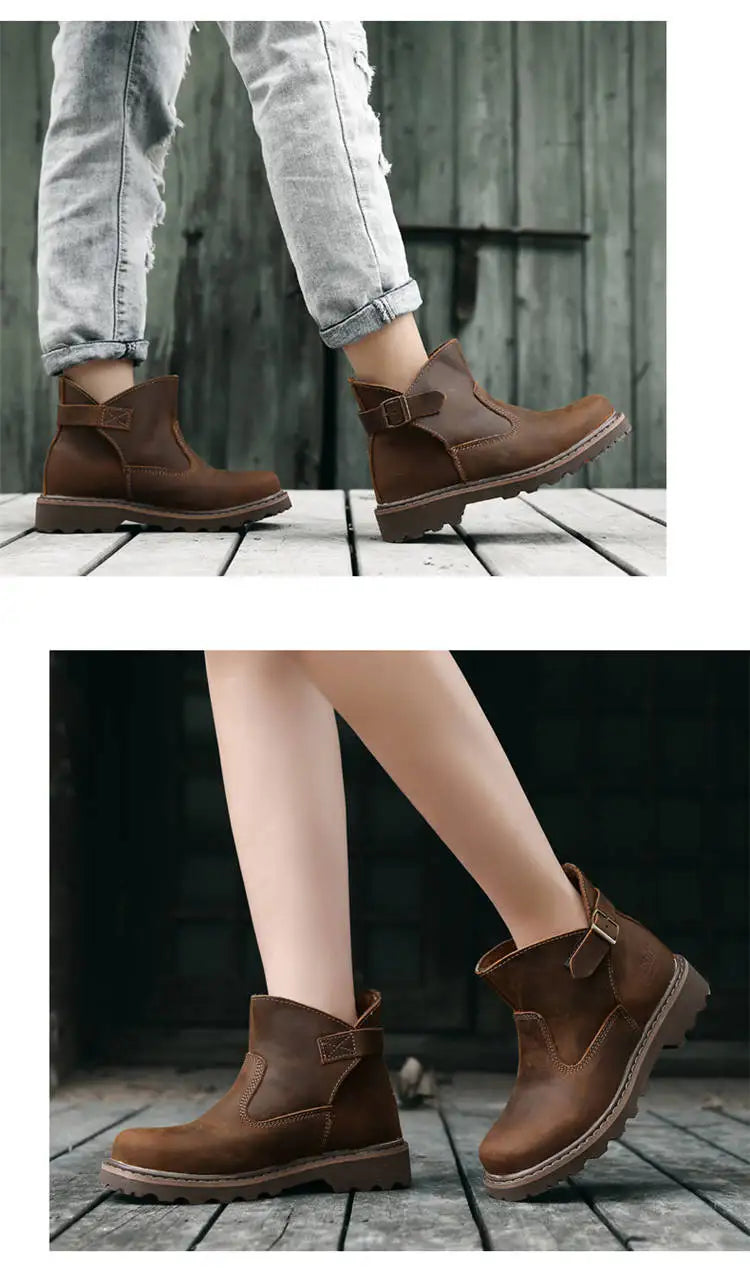 Zapatos de senderismo para hombre, botas de caza impermeables, botines tácticos de combate en el desierto, zapatos de trekking, zapatillas de trabajo de cuero para caminar para mujer