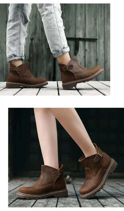 Zapatos de senderismo para hombre, botas de caza impermeables, botines tácticos de combate en el desierto, zapatos de trekking, zapatillas de trabajo de cuero para caminar para mujer