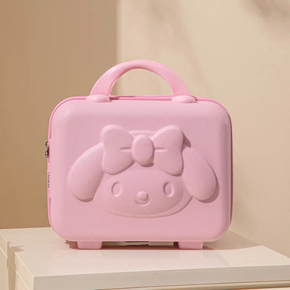 Maleta original de Hello Kitty con dibujos animados, estuche de viaje para cosméticos, gran capacidad, multifuncional, sencilla, con cerradura, bonitos regalos hechos a mano.