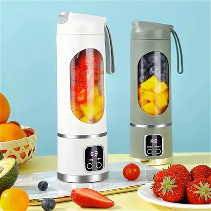 Licuadora Exprimidor Eléctrico Portátil 450ml 8 Cuchillas Exprimidor de Viaje Máquina Recargable Batidos Smoothies Licuadoras Jugo Fresco
