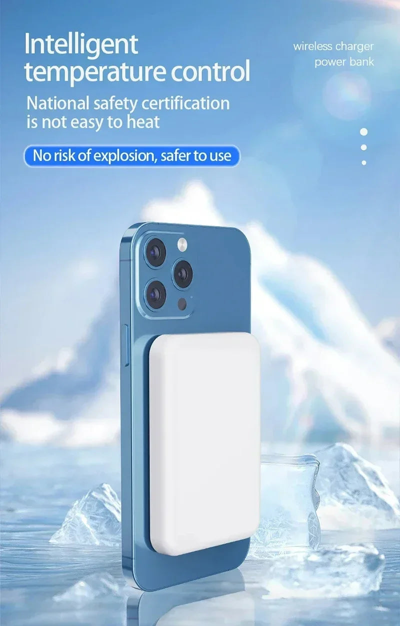 Banco de energía magnético portátil Xiaomi de 500000 mAh con cargador rápido inalámbrico de 25 W, gran capacidad, compatible con Magsafe para iPhone y Huawei.