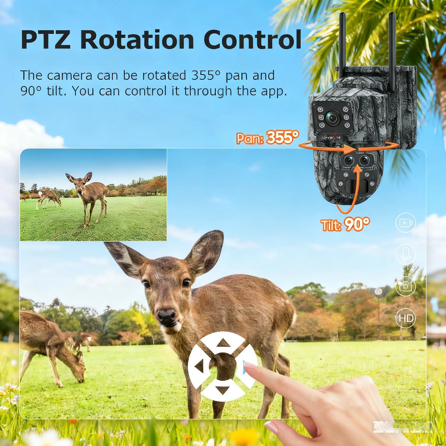 Cámara de seguridad solar inalámbrica LS VISION de 12 MP, 4G, zoom 15x, para exteriores, con doble pantalla, WiFi, detección humana PIR y sistema CCTV UBox.