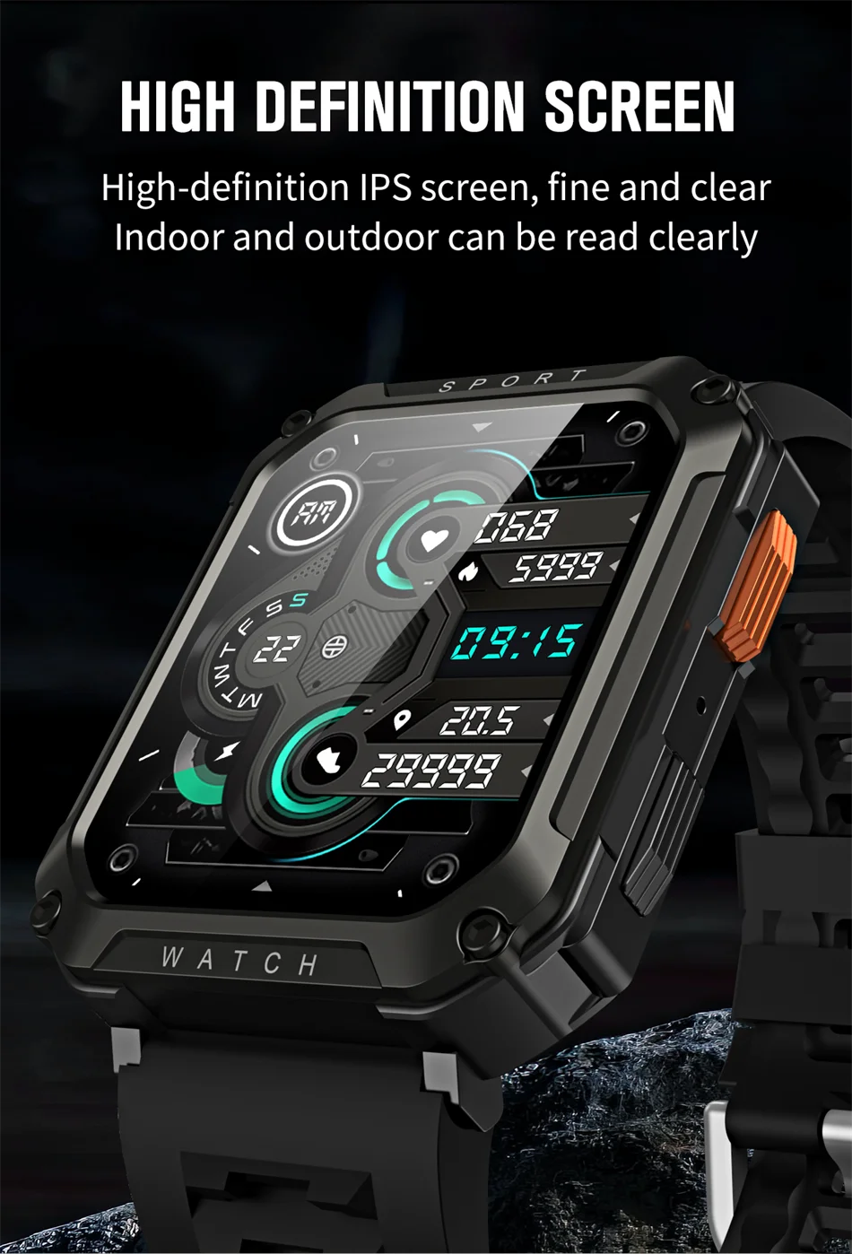 FOXBOX 2025 Reloj inteligente militar para exteriores para hombre, con Bluetooth, llamadas, deportivo, resistente al agua, asistente de voz, reloj de fitness para hombre, nuevo