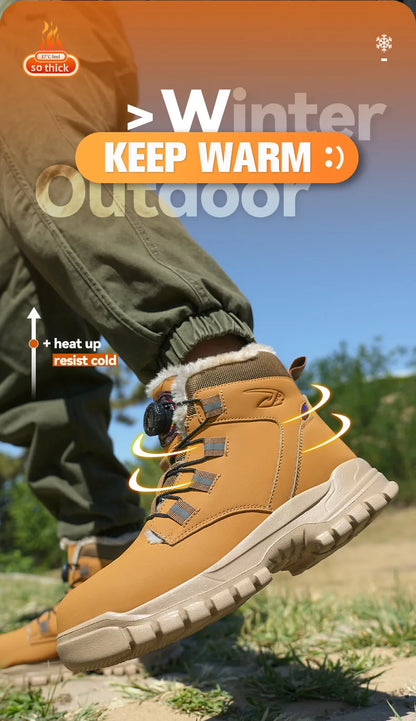 Botas de trabajo de seguridad de invierno para hombre y mujer, tallas 47 y 48, impermeables, ligeras, con puntera de acero, calzado de seguridad protector para hombre.