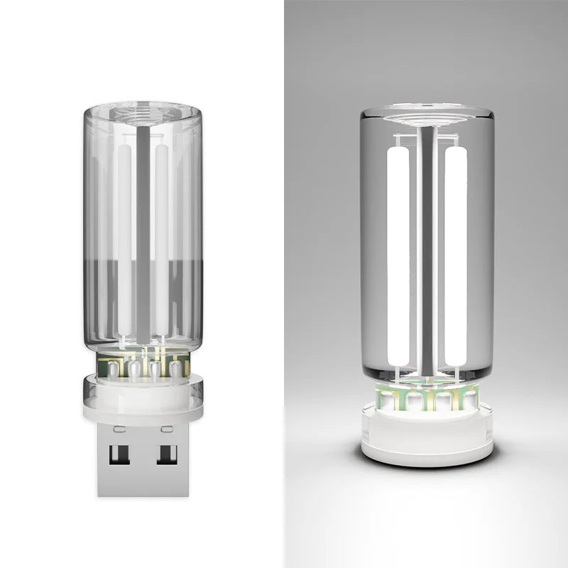Luz de ambiente para coche, luz nocturna USB, atenuación táctil, lámpara LED de filamento incandescente, bombilla, iluminación de emergencia, lámpara ambiental Plug &amp; Play.