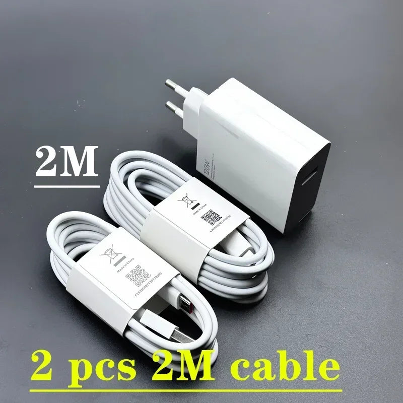 Cargador turbo original Xiaomi de 120 W, carga rápida tipo C, 6 A, adaptador de corriente, cable USB para Mi 13 Ultra, 12T Pro, 11T, RedMi Note 13