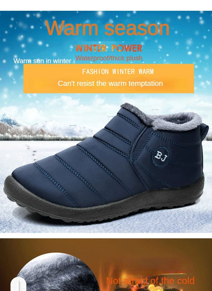 Botas de nieve para hombre, zapatos para exteriores, botas de invierno para hombre, botines de senderismo, zapatos impermeables para hombre, zapatos de trabajo, calzado