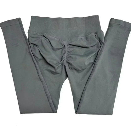 Leggings deportivas sin logo para mujer, efecto push-up, cintura baja, sin costuras, para gimnasio, yoga y entrenamiento.
