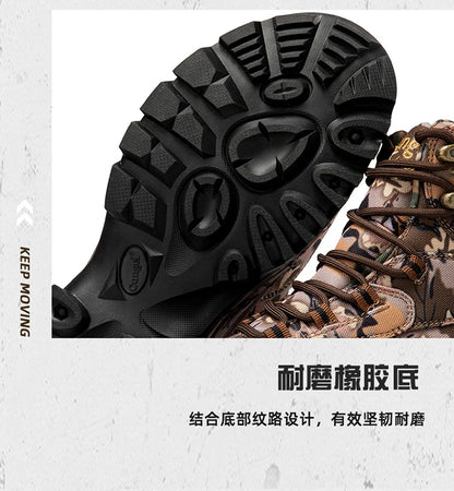 Botas tácticas de senderismo para hombre, botas para desierto con absorción de impactos y antideslizantes, calzado para senderismo, montañismo y camping al aire libre