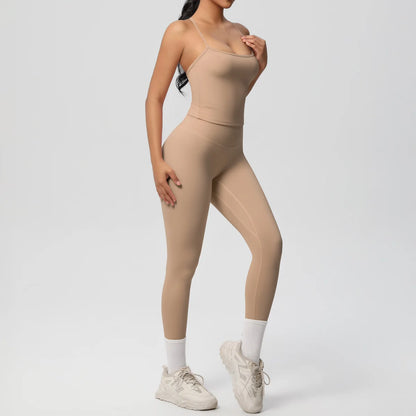 Conjunto de Ropa de Yoga para Mujer, Traje Deportivo, Ropa de Entrenamiento, Chaleco Deportivo sin Mangas, Conjunto de Gimnasio, Mono de Entrenamiento, Ropa Interior Deportiva, Ropa Deportiva