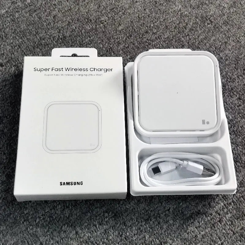 Base de carga inalámbrica rápida Samsung de 15 W para Galaxy S20 S21 S22 S23 S24 S8 S9 S10 Plus Note 20 Ultra 9 8 Z Flip Fold 6 5 4 3 2