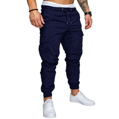Pantalones deportivos finos de moda para hombre, pantalones casuales para correr, pantalones cargo de calle 2020, pantalones multibolsillos para hombre, pantalones deportivos para gimnasios y fitness para hombre.
