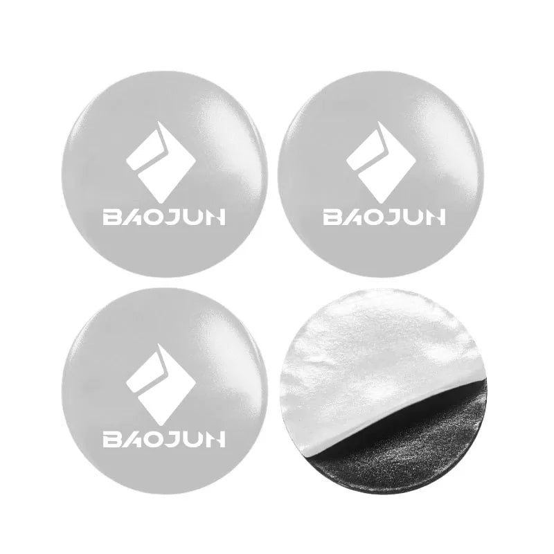 Tapacubos central para rueda de coche, calcomanía con logotipo y emblema, 56 mm, 60 mm y 65 mm, para Baojun 510, 730, 360, 560, RS-5, 530 y 630.