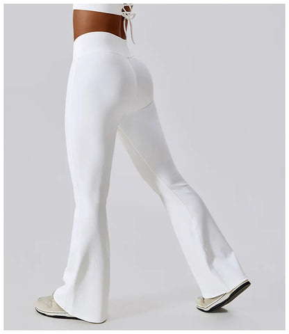 Pantalones de yoga acampanados para mujer, leggings de cintura alta, pantalones de pierna ancha, pantalones deportivos para gimnasio, entrenamiento físico, pantalones acampanados para baile latino.