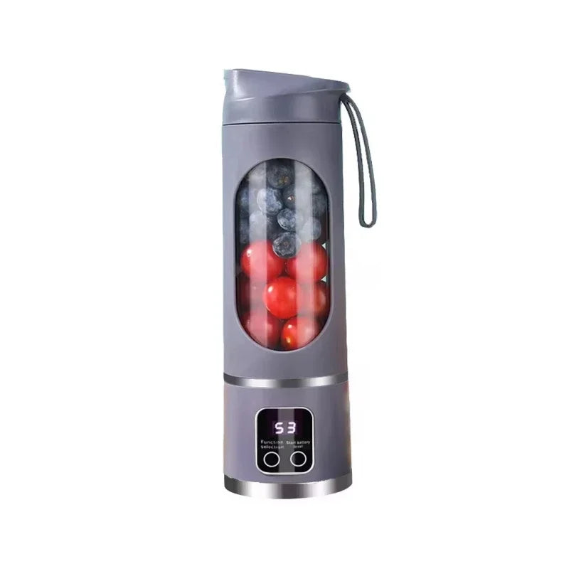 Licuadora Exprimidor Eléctrico Portátil 450ml 8 Cuchillas Exprimidor de Viaje Máquina Recargable Batidos Smoothies Licuadoras Jugo Fresco