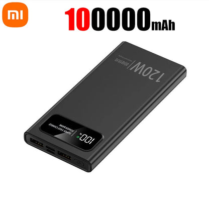Cargador de batería externo Xiaomi de 500.000 mAh y 120 W de carga ultrarrápida, PD de 20 W, para iPhone Pro y Samsung.