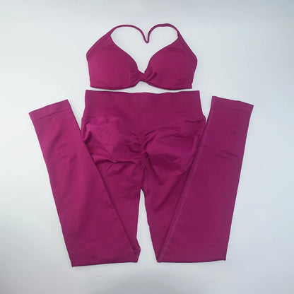 Conjunto de 2 sujetadores de tirantes finos para gimnasio, sin costuras, de alta sujeción, para mujer, deportivos, para entrenamiento, yoga, sin logotipo