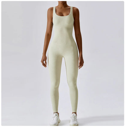 Traje de yoga de una pieza sin costuras de primavera, conjunto de entrenamiento de fitness para danza y tonificación abdominal, mono elástico, ropa deportiva de gimnasio con efecto push up