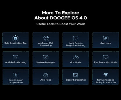 Teléfono robusto DOOGEE V40 Pro 5G versión global, pantalla de 6,78", 16 GB + 512 GB, dimensiones 7300, cámara con IA de 200 MP, 8680 mAh, cargador rápido de 33 W.