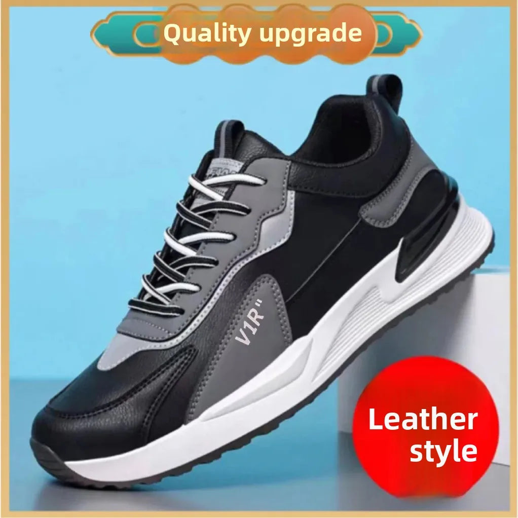 Zapatillas de running de caña baja para hombre 2025, nuevo estilo coreano, suela suave, con cordones, deportivas de moda, transpirables, cómodas y casuales