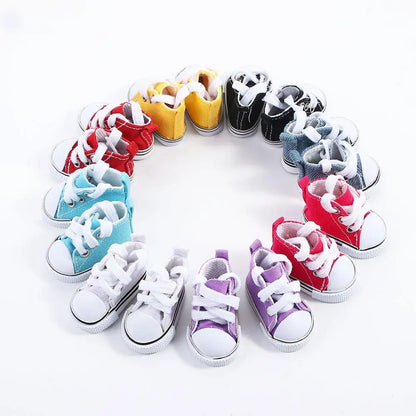 Accesorios para muñecas, juguetes para niñas, zapatos casuales para muñecas BJD de 5 cm, zapatos de lona para muñecas, zapatillas para muñecas, 1/6