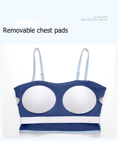 Conjunto de yoga a rayas para mujer, ropa de gimnasio, sujetador deportivo sexy, pantalones acampanados de cintura alta, pantalones de fitness para correr y levantar la cadera, novedad de 2025