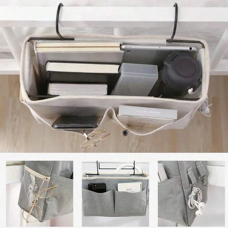 Organizador de almacenamiento para cama de bebé, estante de almacenamiento para mesita de noche, cesta de almacenamiento para dormitorio, cesta colgante para mesita de noche, cesta de almacenamiento para mesita de noche
