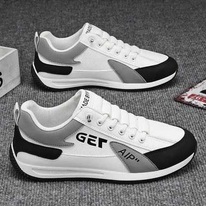 Zapatos casuales para hombre, suela suave, estilo AGAM, de cuero transpirable, mejorados, para primavera y otoño, zapatillas de deporte de moda para papá.