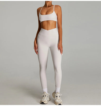 Conjunto deportivo de yoga para mujer mikeyoga, 2 piezas, secado rápido, ideal para gimnasio, correr y entrenar. Incluye ropa deportiva de manga corta para yoga.