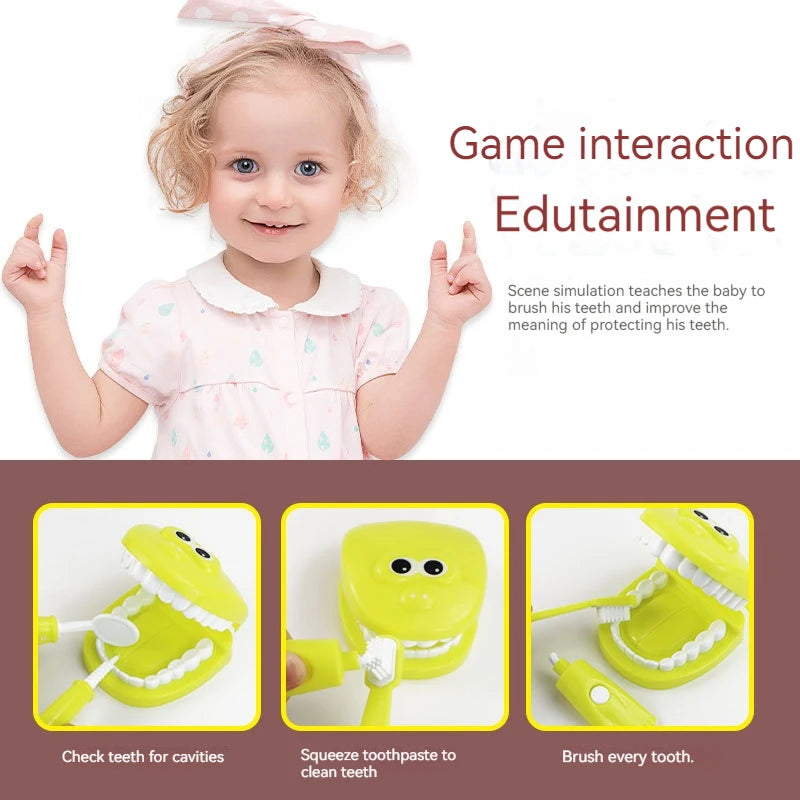 Juguetes Montessori para niños, interacción entre padres e hijos, para niñas y niños, dentistas, revisión de dientes, modelo de doctor, juego de rol, juguete de aprendizaje para bebés y niños.