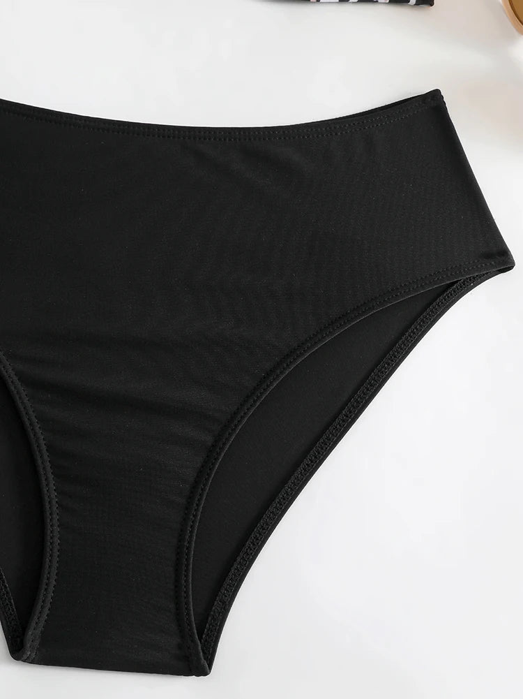 Traje de baño para mujer 2025, traje de baño de dos piezas con cuello halter, conjunto de bikini para mujer, ropa de playa de verano, traje de baño con cordón ajustable, tanga, copa triangular