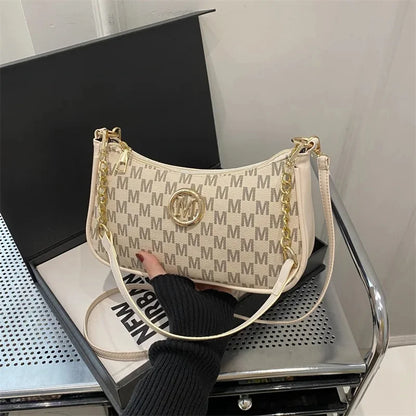 Bolso de mano con estampado retro moderno, moderno, para mujer, con un solo hombro, pequeño, cuadrado, versátil, de piel sintética y poliéster.