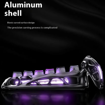 Teclado mecánico para juegos de deportes electrónicos GravaStar 75k1pro, 79 teclas, estilo cyberpunk, de aleación de aluminio, para tableta, portátil, juegos de oficina