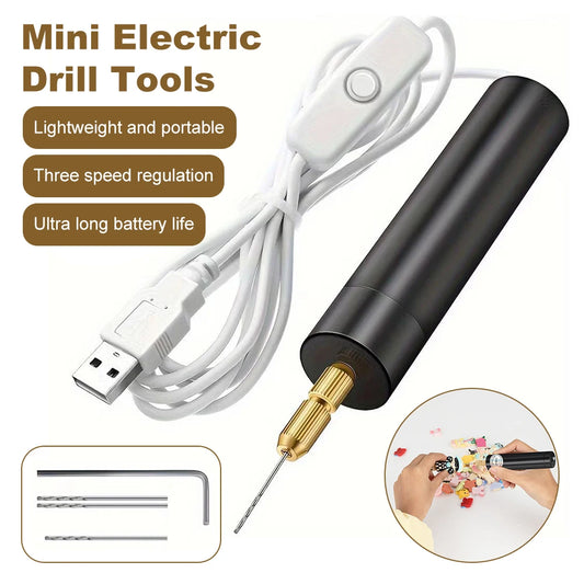 Mini taladro eléctrico de mano, bricolaje, USB, herramientas para resina epoxi, fabricación de joyas, artesanía en madera, grabado, pluma.