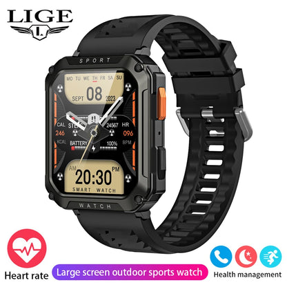 FOXBOX 2025 Reloj inteligente militar para exteriores para hombre, con Bluetooth, llamadas, deportivo, resistente al agua, asistente de voz, reloj de fitness para hombre, nuevo