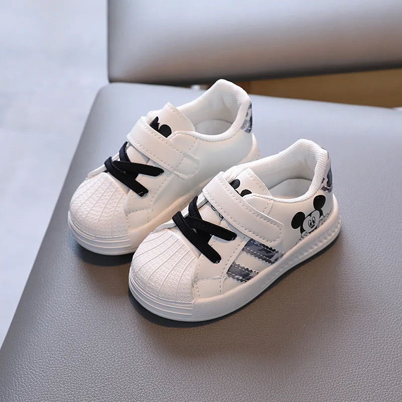 Zapatos para niños, zapatos deportivos casuales de moda, zapatos para niños y niñas, zapatos blancos pequeños, zapatos para niños con suela blanda