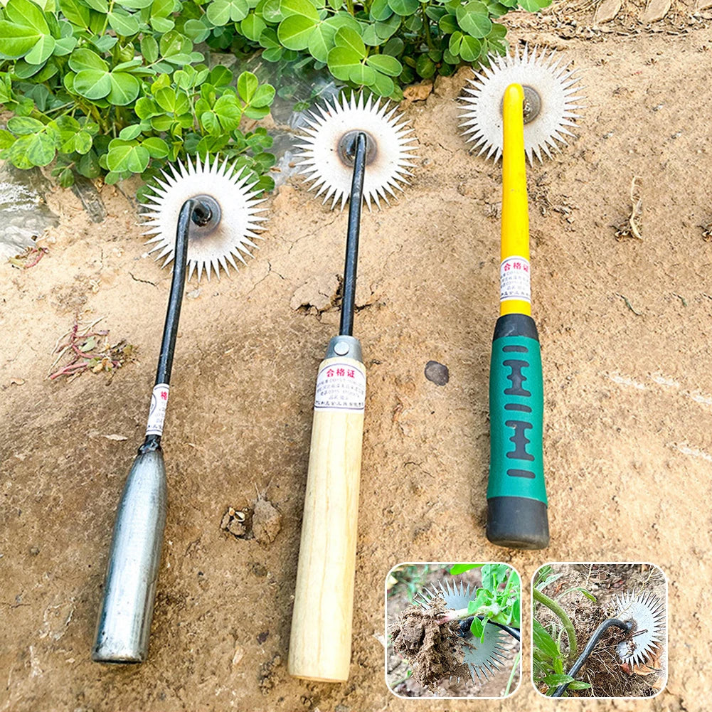 Herramientas para desmalezar, pala para plantar, rastrillo manual para césped, aflojamiento del suelo, arado, enraizamiento, extracción, excavación, herramientas agrícolas manuales.