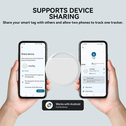 Rastreador GPS Bluetooth original de la marca RSH para teléfonos Android. Funciona con la aplicación Google Find My. Buscador de llaves para mascotas para Xiaomi y Samsung Pixel.
