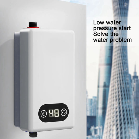 Calentador de agua eléctrico instantáneo con función de memoria, convertidor de frecuencia y temperatura constante. 220 V, 3400 W.