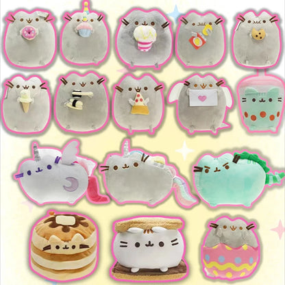 Juguete para gatos, juguete de peluche de Animal suave, almohada de gatito blanco y gris, regalo de cumpleaños, juguetes para mascotas Deco