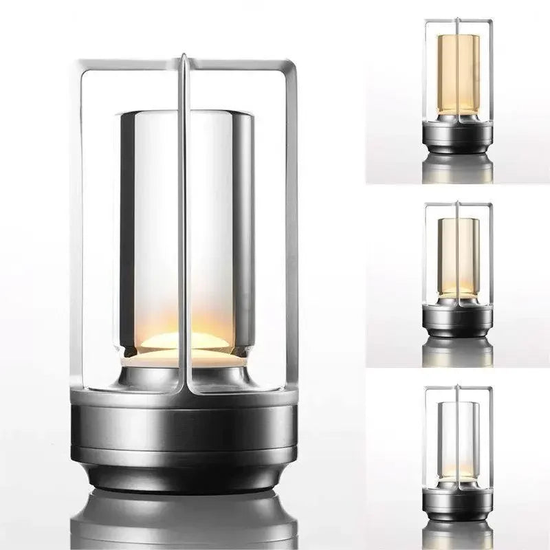 Luz de noche LED de ambiente retro, recargable por USB, lámpara de mesa decorativa para bar, decoración, iluminación de escritorio para dormitorio, batería